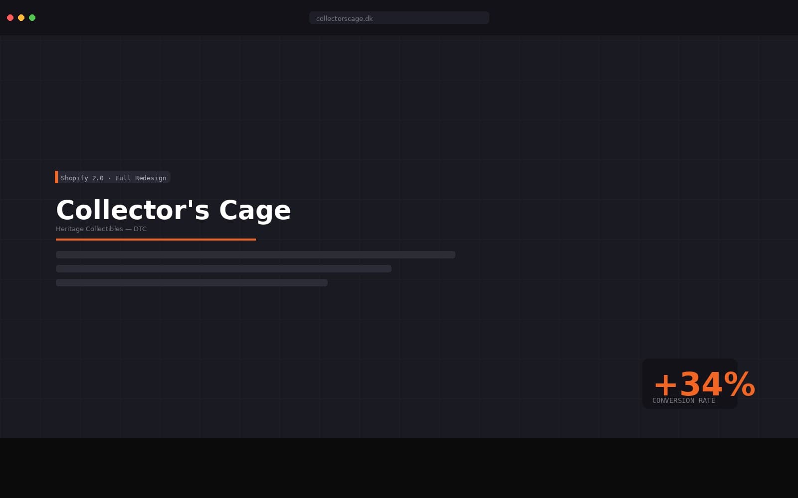 Collector's Cage Shopify store