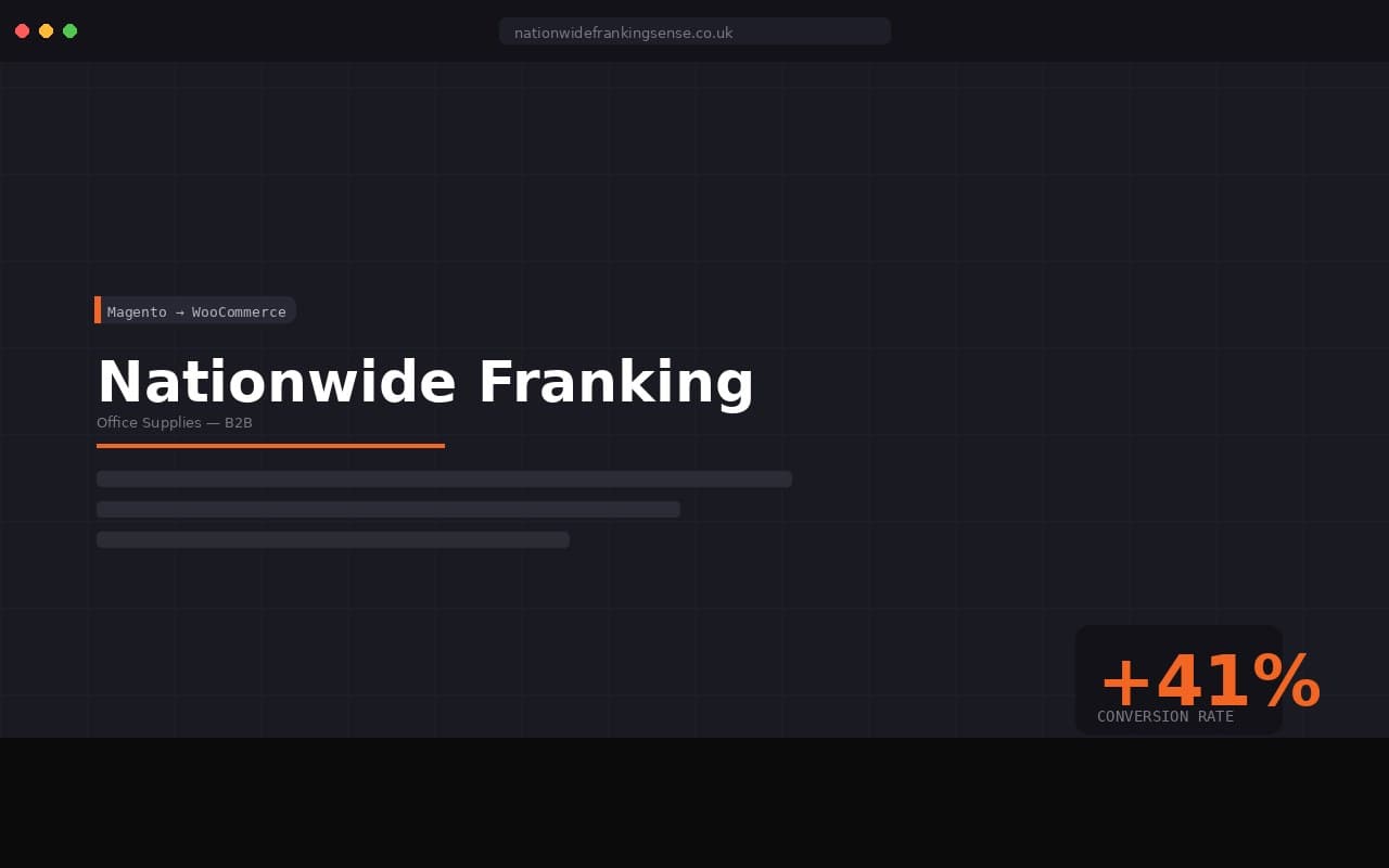 Nationwide Franking Sense store